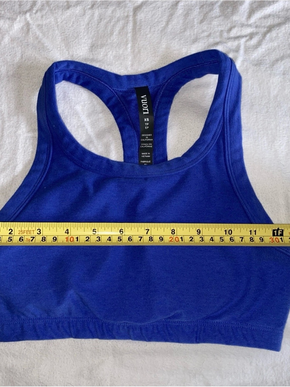 Vuori Cobalt Blue Racerback Sports Bra - Small - J9 - Picture 6 of 11